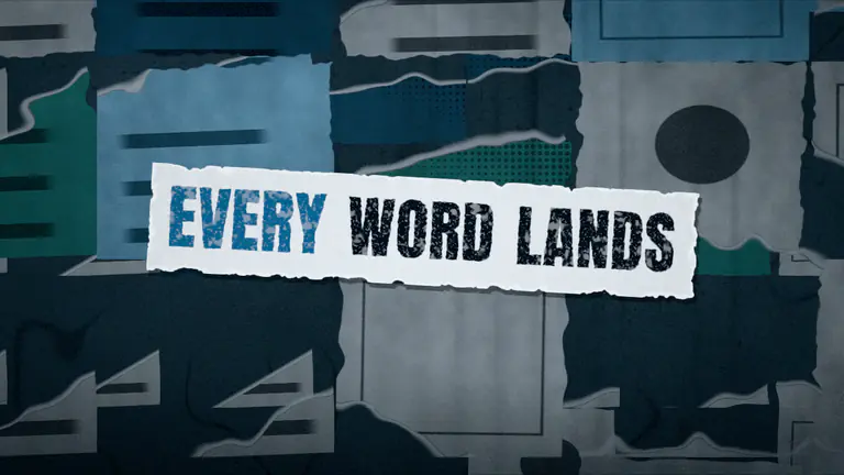 The Lyric Video template in the Street Poster style, our test lyrics landing word by word