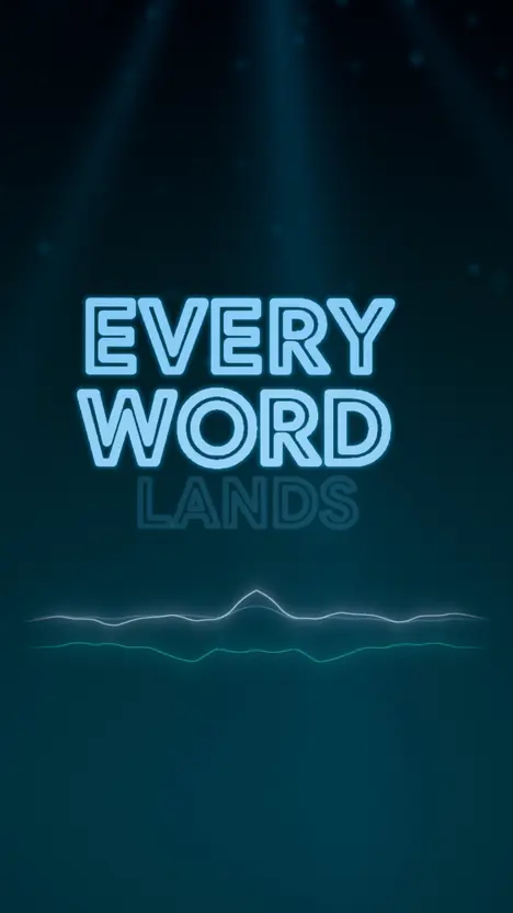 The Lyric Video template in the Neon Sign style in its own 9:16 layout, shown in a vertical feed