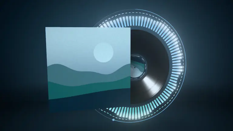 Vinyl, its default look, a real render of the demo song's chorus